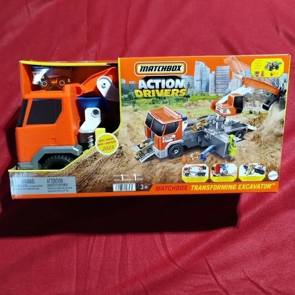 Matchbox Action Drivers Transforming Excavator